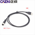 Industrial camera Scanner Code Sweeper Cable M12 17Pin Female Male to USB 2.0 Cable Assembly